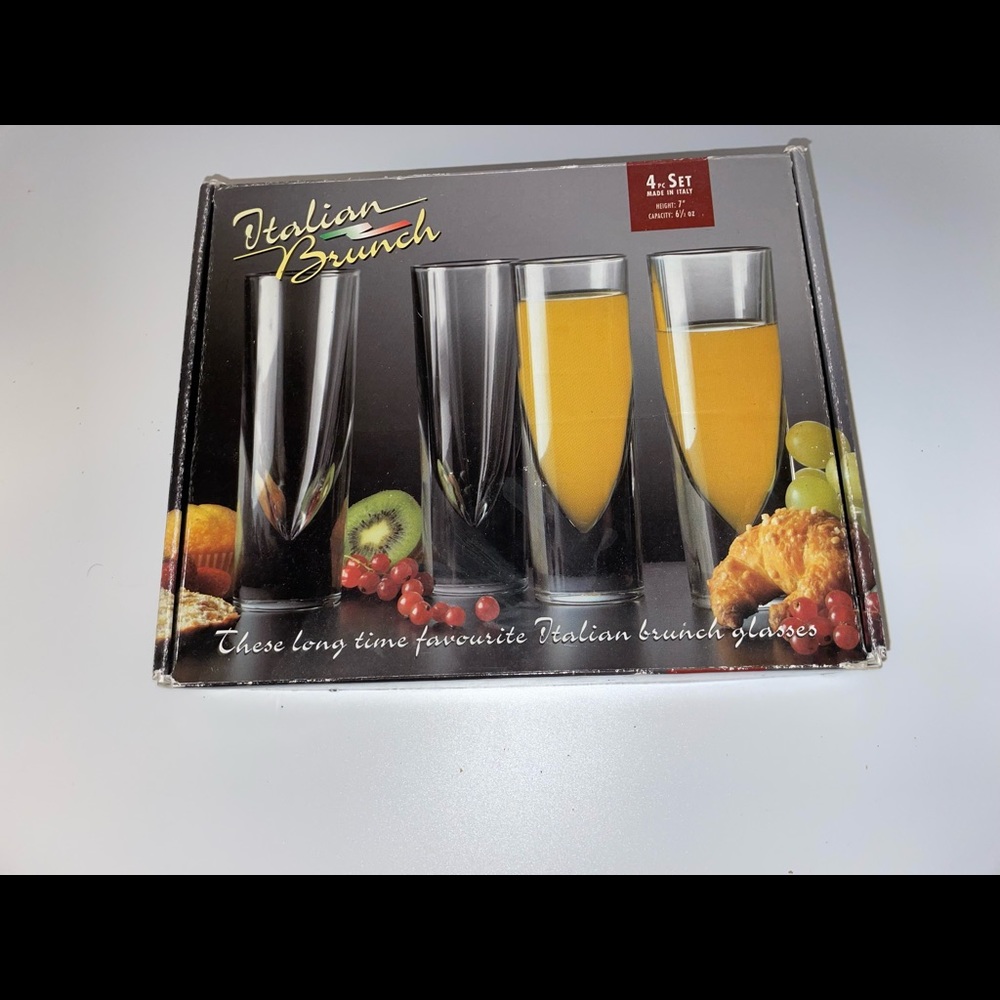Set of 4 italian brunch glasses